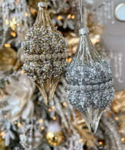 Inspire Me! Home Decor Glass Drop Ornaments (2 Colors)