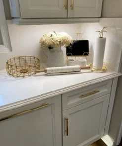 Inspire Me! Home Decor Marble Rolling Pin With Light Wood Handles And Stand