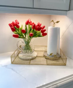 Inspire Me! Home Decor Gold Metal Organization Baskets (Set Of 2)