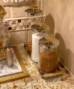 Inspire Me! Home Decor Hammered Texture Tray W/ Gold Handle