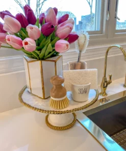 Inspire Me! Home Decor Sink Caddy Set- Includes Brush, Sponge, And Dish