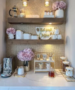 Inspire Me! Home Decor Glass And Metallic Gold Leaf Vase