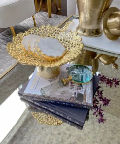 Inspire Me! Home Decor Gold Magnifying Glass W/ Textured Glass Handle