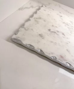 Inspire Me! Home Decor Marble Tray With Metallic Edge (2 Colors)