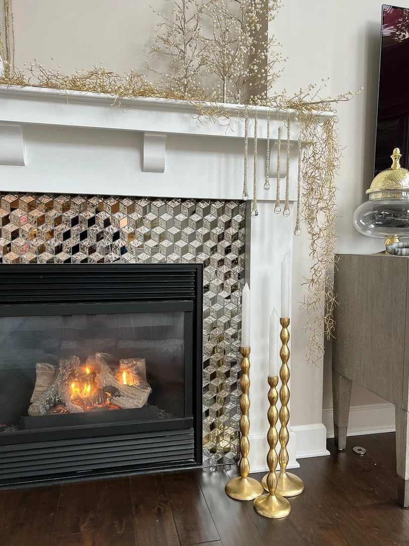 Inspire Me! Home Decor Gold Bead Floor Candle Stick (3 Sizes) 3 Inspire Me! Home Decor Gold Bead Floor Candle Stick (3 Sizes)