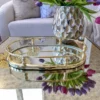 Inspire Me! Home Decor Gold Oval Mirror Tray 2 Inspire Me! Home Decor Gold Oval Mirror Tray