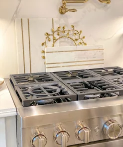 Inspire Me! Home Decor Marble Rectangle Tray With Gold Inlay