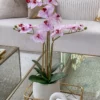 Inspire Me! Home Decor Pink Faux Orchid Potted Faux Plant