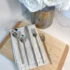 Inspire Me! Home Decor Silver Hammered Flatware Set