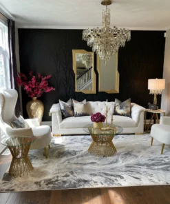 Nourison PILLOWS, RUGS, & THROWS Elegance Area Rug - Charcoal/Grey/Beige (10 Sizes)