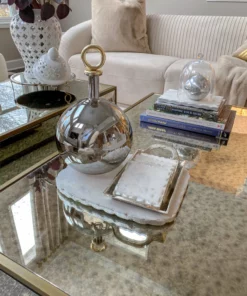 Inspire Me! Home Decor Metallic Trim Marble Trivet (2 Colors)