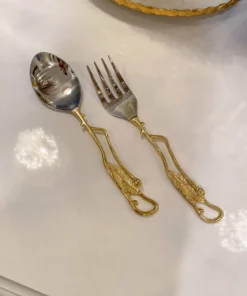 Inspire Me! Home Decor Gold Branch Server Set