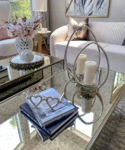 Inspire Me! Home Decor Silver Teardrop Candle Holders (2 Sizes)