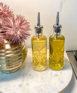 Inspire Me! Home Decor Glass Detailed Oil And Vinegar Dispensers (Set Of 2) KITCHEN