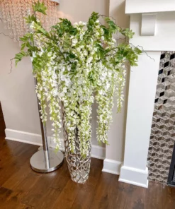 Inspire Me! Home Decor White Japanese Wisteria Stem