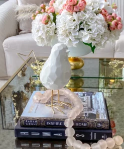 Inspire Me! Home Decor White Hammered Bird With Gold Accents