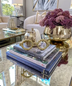 Inspire Me! Home Decor Gold Circular Decorative Glasses