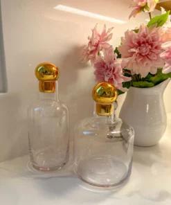 Inspire Me! Home Decor Decanter With Gold Round Top (2 Sizes)