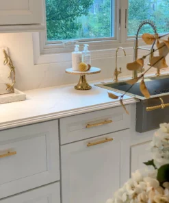 Inspire Me! Home Decor Gold Marble Cake Stand (2 Sizes)