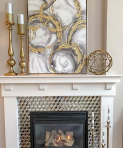 Inspire Me! Home Decor WALL ART & MIRRORS Metallic Gold Circles Wall Art