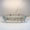 Inspire Me! Home Decor Rectangular Silver Handled Pyrex Holder With Leaf Design