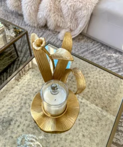 Inspire Me! Home Decor Large Flower Hurricane Candle Holder (2 Colors)