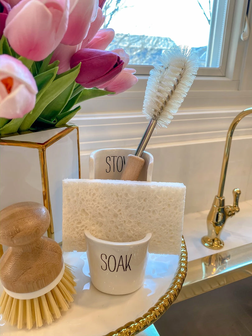 Inspire Me! Home Decor Sink Caddy Set- Includes Brush, Sponge, And Dish 4 Inspire Me! Home Decor Sink Caddy Set- Includes Brush, Sponge, And Dish