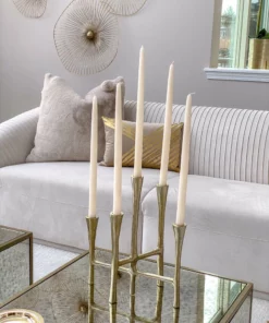 Inspire Me! Home Decor Gold 5 Candlestick Holder