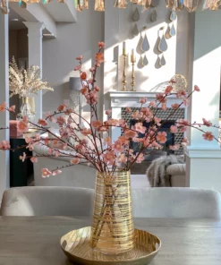 Inspire Me! Home Decor Gold Metal Wood Pattern Round Tray 9 Inspire Me! Home Decor Gold Metal Wood Pattern Round Tray