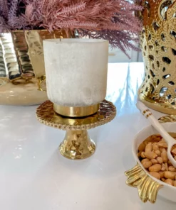 Inspire Me! Home Decor Gold Beaded Mini Cupcake Stand