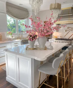 Inspire Me! Home Decor Floral Stems Pink Cherry Blossom Branch Stem