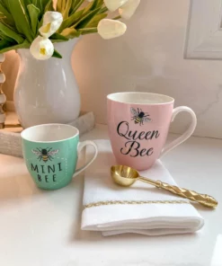 Inspire Me! Home Decor Queen Bee & Mini Bee Mug Set