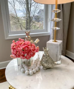 Inspire Me! Home Decor Light Champagne Birds W/ Crowns, Set Of 2