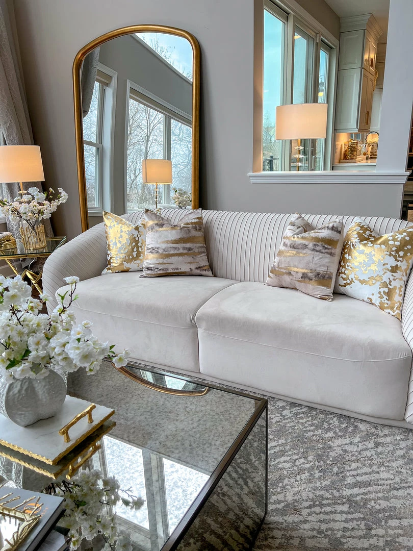 Cloud9d PILLOWS, RUGS, & THROWS Elise Ivory Gold Pillow - 20" X 20" 7 Cloud9d PILLOWS, RUGS, & THROWS Elise Ivory Gold Pillow - 20" X 20"