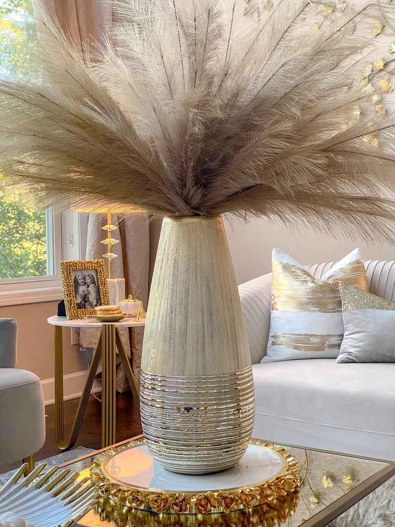 Inspire Me! Home Decor Champagne Two-Textured Vase 4 Inspire Me! Home Decor Champagne Two-Textured Vase