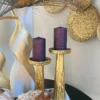 Inspire Me! Home Decor Purple Brushed Metallic Pillar Candle