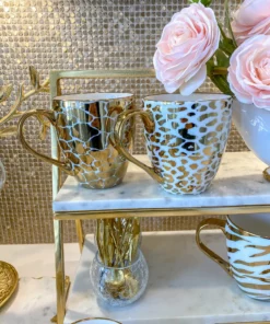 Inspire Me! Home Decor Set Of 4 - 19 Oz Gold Metallic Pattern Print Mugs 12 Inspire Me! Home Decor Set Of 4 - 19 Oz Gold Metallic Pattern Print Mugs