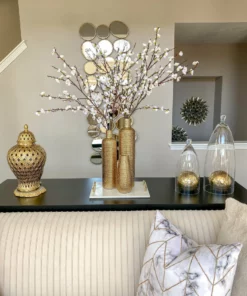 Inspire Me! Home Decor Polished Gold Hammered Vase