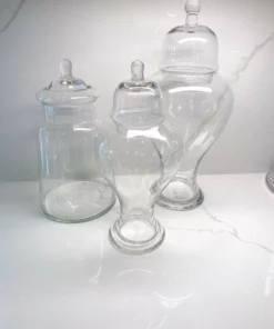Inspire Me! Home Decor Clear Glass Apothecary Jar With Lid