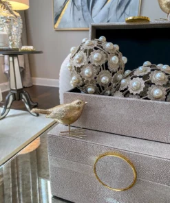 Inspire Me! Home Decor Gold Large Metallic Pearl Ornament/Orb