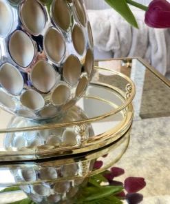 Inspire Me! Home Decor Gold Oval Mirror Tray 9 Inspire Me! Home Decor Gold Oval Mirror Tray