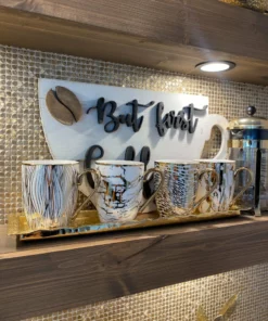 Inspire Me! Home Decor Textured Ruffle Mug Tray