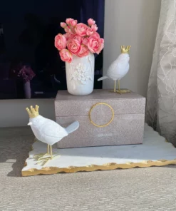 Inspire Me! Home Decor Mini White Vases W/ Floral Detail (Set Of 2) 6 Inspire Me! Home Decor Mini White Vases W/ Floral Detail (Set Of 2)