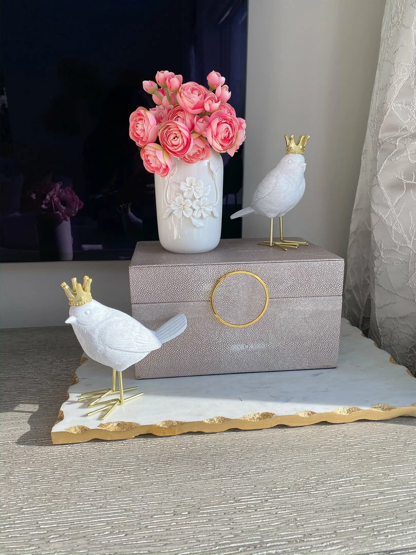 Inspire Me! Home Decor Mini White Vases W/ Floral Detail (Set Of 2) 4 Inspire Me! Home Decor Mini White Vases W/ Floral Detail (Set Of 2)