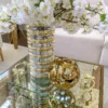 Inspire Me! Home Decor Gold Ribbed Glass Vase (2 Sizes)