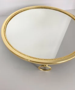 Inspire Me! Home Decor Gold Circle Mirror Tray W/ Circle Feet