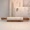 Inspire Me! Home Decor Marble & Acacia Wood Rolling Pin With Rest KITCHEN