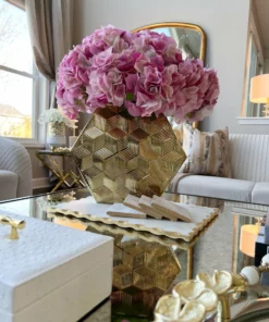 Inspire Me! Home Decor Gold Hexagon Vase