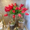 Inspire Me! Home Decor Red Tulip Bundle Floral Stems