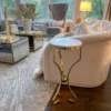 Inspire Me! Home Decor Marble Size Table With Gold Base
